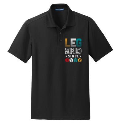 Legend Since 1982 40th Birthday Celebration Dry Zone Grid Polo