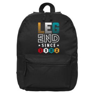 Legend Since 1982 40th Birthday Celebration 16 in Basic Backpack