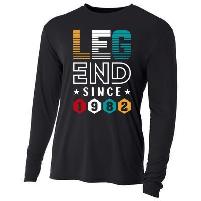 Legend Since 1982 40th Birthday Celebration Cooling Performance Long Sleeve Crew