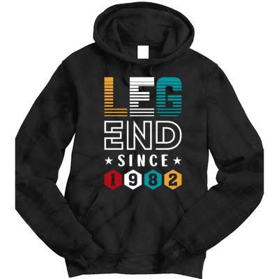 Legend Since 1982 40th Birthday Celebration Tie Dye Hoodie