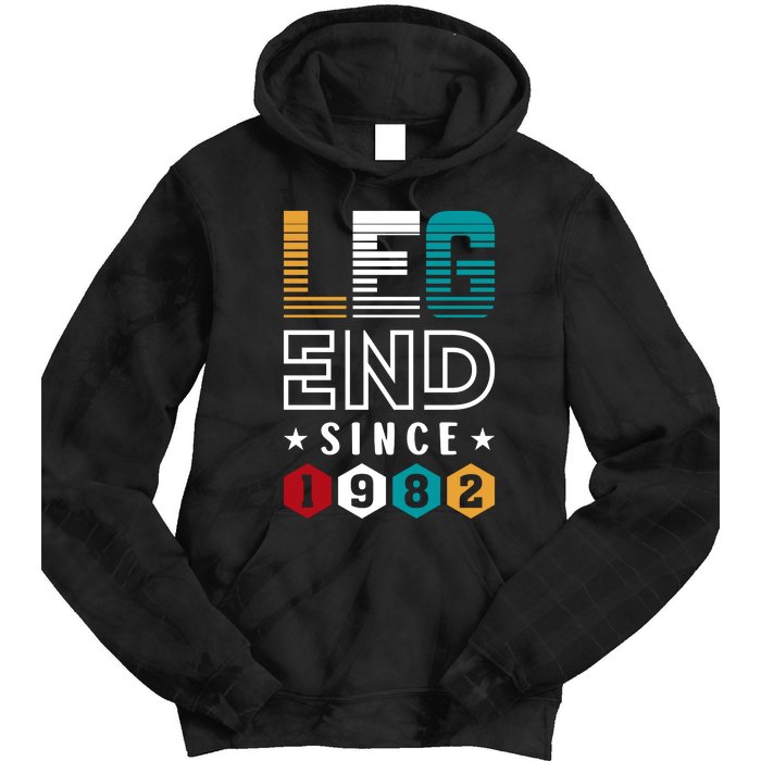 Legend Since 1982 40th Birthday Celebration Tie Dye Hoodie