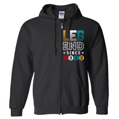 Legend Since 1982 40th Birthday Celebration Full Zip Hoodie