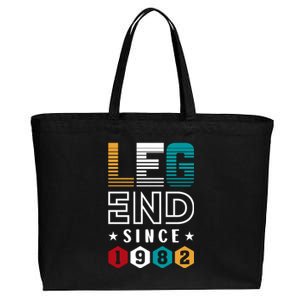 Legend Since 1982 40th Birthday Celebration Cotton Canvas Jumbo Tote