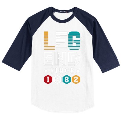 Legend Since 1982 40th Birthday Celebration Baseball Sleeve Shirt