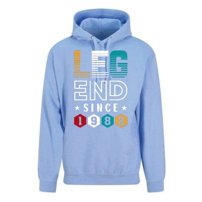 Legend Since 1982 40th Birthday Celebration Unisex Surf Hoodie