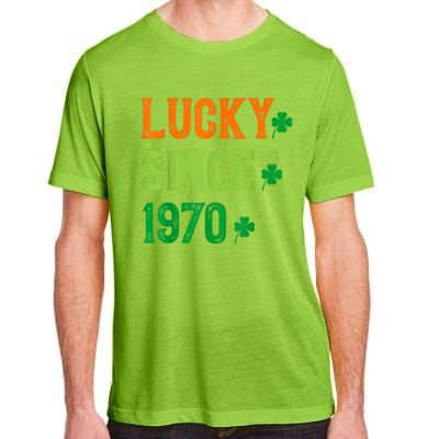 Lucky Since 1970 54 Years Old 54th St Patricks Day Birthday Adult ChromaSoft Performance T-Shirt