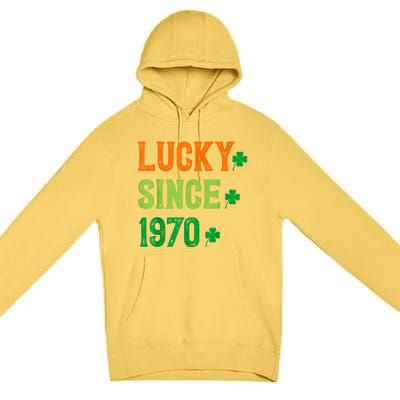 Lucky Since 1970 54 Years Old 54th St Patricks Day Birthday Premium Pullover Hoodie