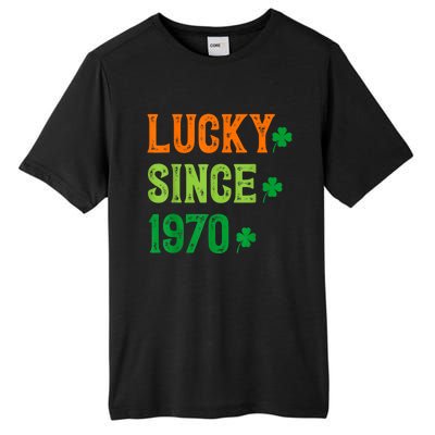 Lucky Since 1970 54 Years Old 54th St Patricks Day Birthday Tall Fusion ChromaSoft Performance T-Shirt