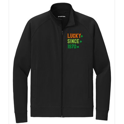 Lucky Since 1970 54 Years Old 54th St Patricks Day Birthday Stretch Full-Zip Cadet Jacket