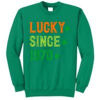 Lucky Since 1970 54 Years Old 54th St Patricks Day Birthday Sweatshirt