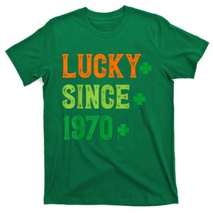 Lucky Since 1970 54 Years Old 54th St Patricks Day Birthday T-Shirt