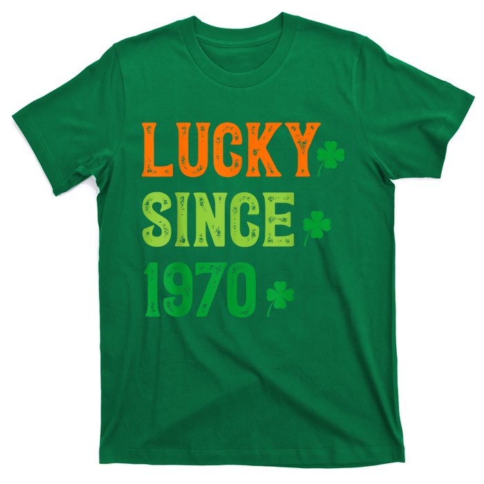 Lucky Since 1970 54 Years Old 54th St Patricks Day Birthday T-Shirt