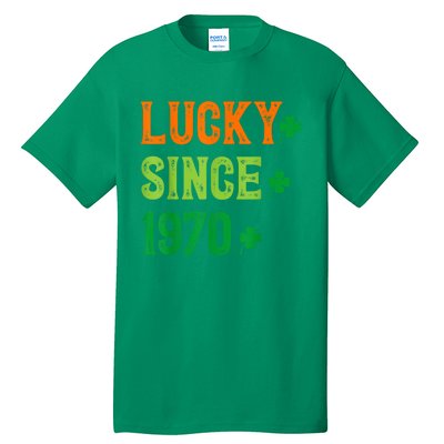 Lucky Since 1970 54 Years Old 54th St Patricks Day Birthday Tall T-Shirt