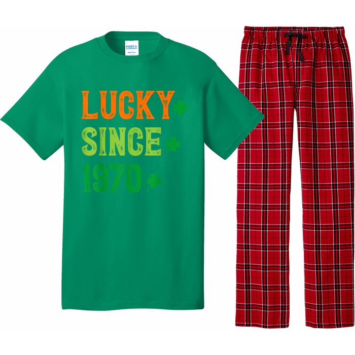 Lucky Since 1970 54 Years Old 54th St Patricks Day Birthday Pajama Set