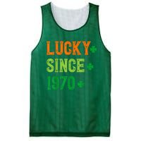 Lucky Since 1970 54 Years Old 54th St Patricks Day Birthday Mesh Reversible Basketball Jersey Tank