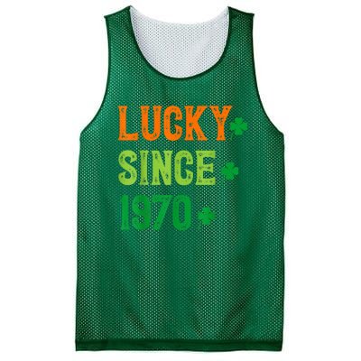 Lucky Since 1970 54 Years Old 54th St Patricks Day Birthday Mesh Reversible Basketball Jersey Tank