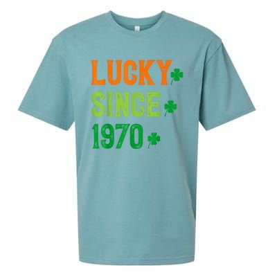 Lucky Since 1970 54 Years Old 54th St Patricks Day Birthday Sueded Cloud Jersey T-Shirt