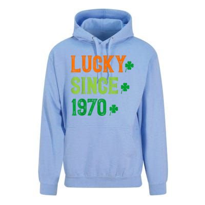 Lucky Since 1970 54 Years Old 54th St Patricks Day Birthday Unisex Surf Hoodie