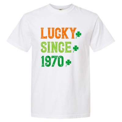 Lucky Since 1970 54 Years Old 54th St Patricks Day Birthday Garment-Dyed Heavyweight T-Shirt