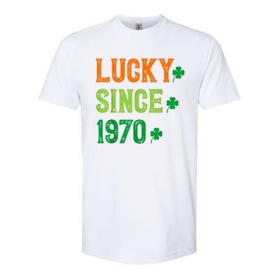 Lucky Since 1970 54 Years Old 54th St Patricks Day Birthday Softstyle CVC T-Shirt