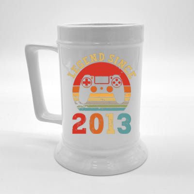 Legend Since 2013 10 Year Retro Vintage Gaming 10th Birthday Beer Stein