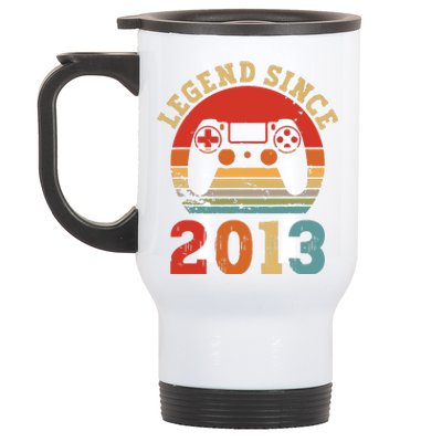 Legend Since 2013 10 Year Retro Vintage Gaming 10th Birthday Stainless Steel Travel Mug