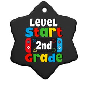 Level Start 2nd Grade Gaming Ceramic Star Ornament