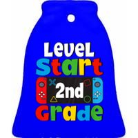 Level Start 2nd Grade Gaming Ceramic Bell Ornament