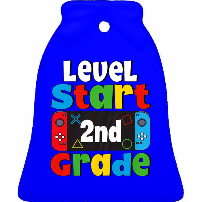 Level Start 2nd Grade Gaming Ceramic Bell Ornament