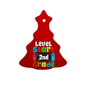 Level Start 2nd Grade Gaming Ceramic Tree Ornament