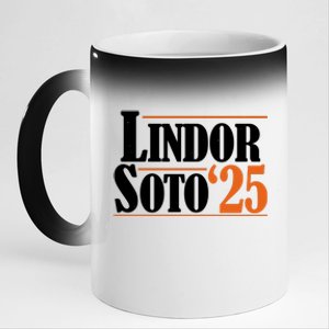 Lindor Soto 25 New York Fan 11oz Black Color Changing Mug