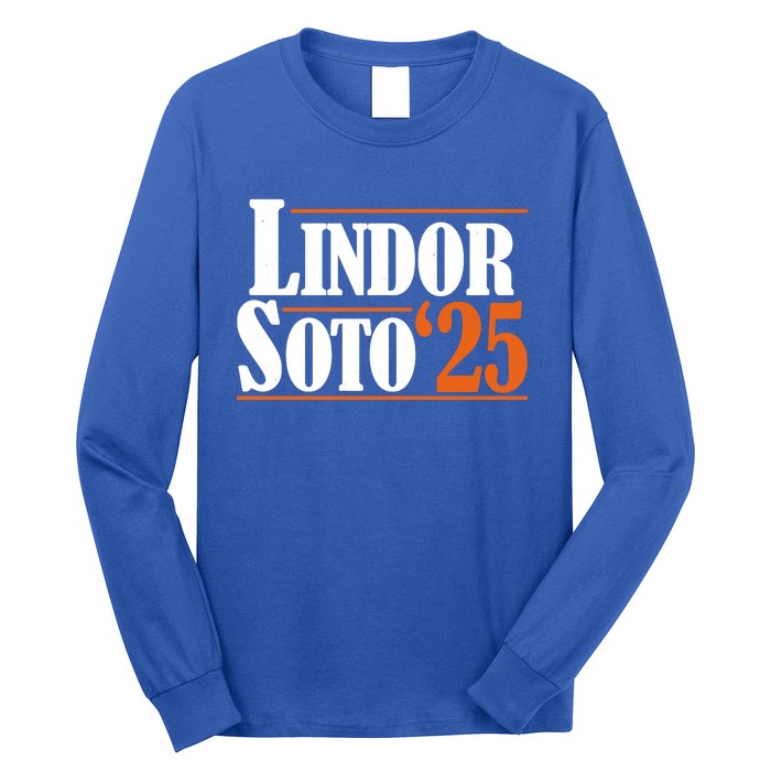 Lindor Soto 25 New York Fan Long Sleeve Shirt