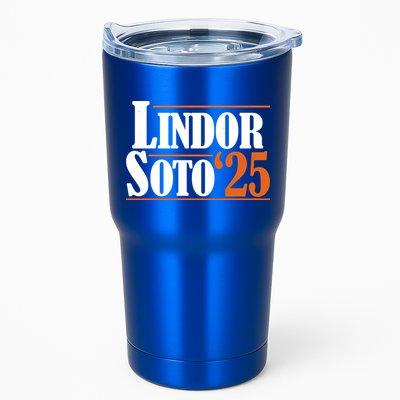 Lindor Soto 25 New York Fan Tumbler