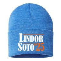 Lindor Soto 25 New York Fan Sustainable Knit Beanie