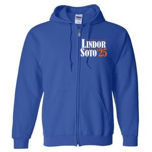 Lindor Soto 25 New York Fan Full Zip Hoodie