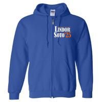 Lindor Soto 25 New York Fan Full Zip Hoodie