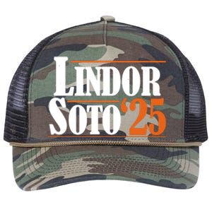 Lindor Soto 25 New York Fan Retro Rope Trucker Hat Cap