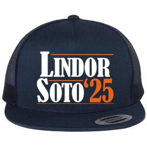 Lindor Soto 25 New York Fan Flat Bill Trucker Hat