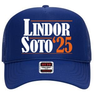 Lindor Soto 25 New York Fan High Crown Mesh Back Trucker Hat