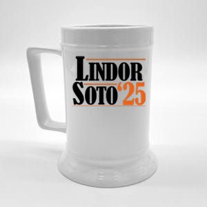 Lindor Soto 25 New York Fan Beer Stein