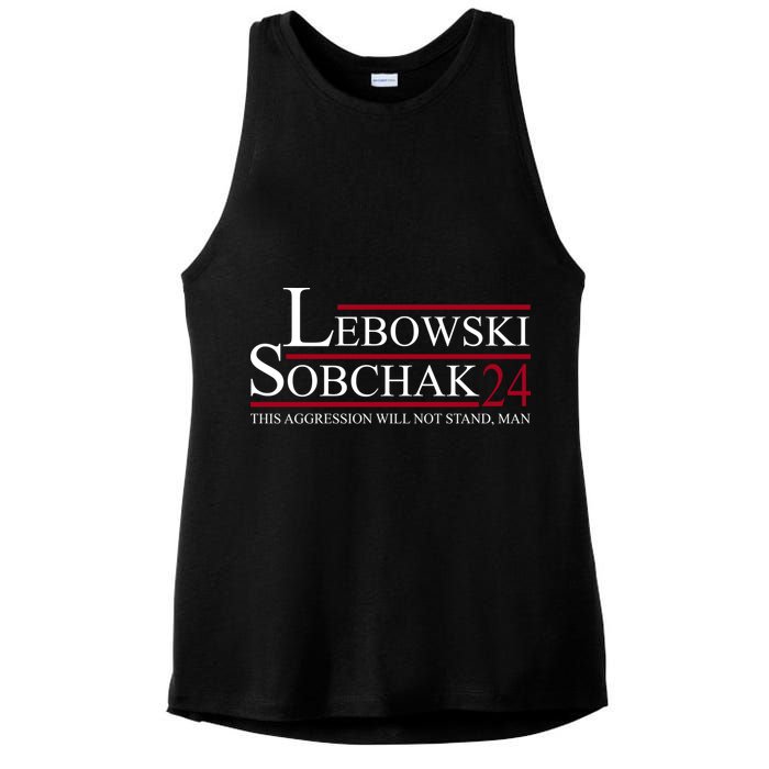 Lebowski Sobchak 2024 This Aggression Will Not Stand Man Ladies PosiCharge Tri-Blend Wicking Tank
