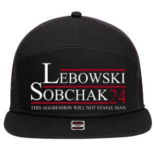 Lebowski Sobchak 2024 This Aggression Will Not Stand Man 7 Panel Mesh Trucker Snapback Hat