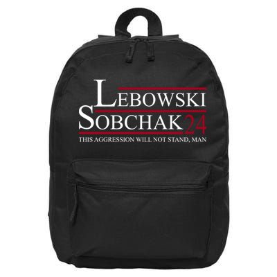 Lebowski Sobchak 2024 This Aggression Will Not Stand Man 16 in Basic Backpack