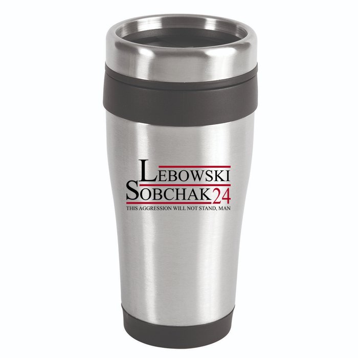 Lebowski Sobchak 2024 This Aggression Will Not Stand Man 16oz Travel Tumbler