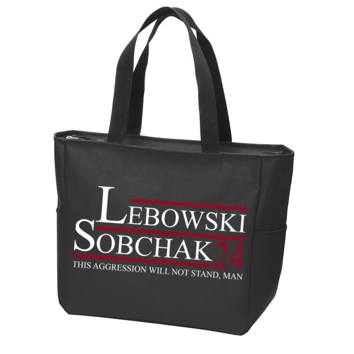 Lebowski Sobchak 2024 This Aggression Will Not Stand Man Zip Tote Bag