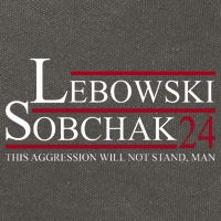 Lebowski Sobchak 2024 This Aggression Will Not Stand Man Cotton Canvas Backpack