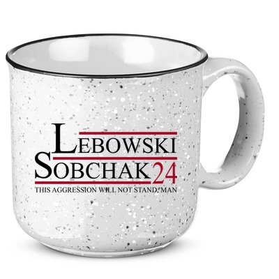 Lebowski Sobchak 2024 This Aggression Will Not Stand Man 15oz Campfire Ceramic Mug