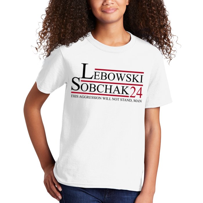Lebowski Sobchak 2024 This Aggression Will Not Stand Man Kids T-Shirt