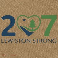 Lewiston Strong 207 Fundraiser Maine Flag In Heart Cotton Canvas Backpack