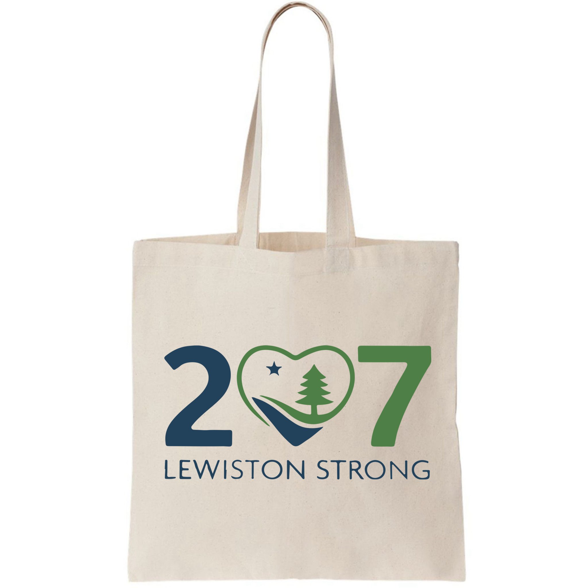 Lewiston Strong 207 Fundraiser Maine Flag In Heart Bag